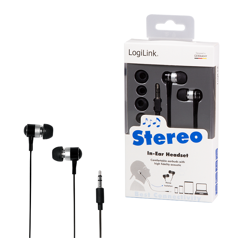 Stereo In-Ear Kopfhörer schwarz