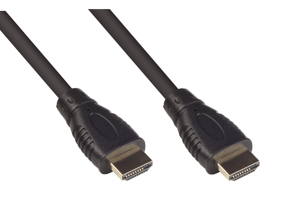 Anschlusskabel HDMI 2.0b, 4K / UHD @60Hz, 18 Gbit/s, vergold