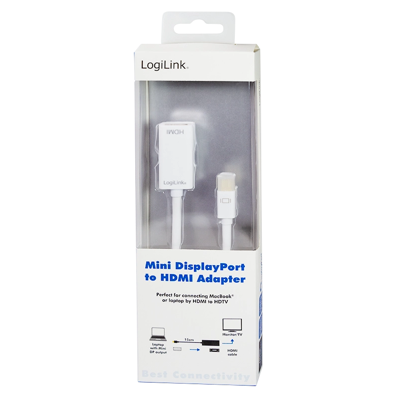 DisplayPort-Adapter, mDP/M zu HDMI-A/F, 1080p, weiß, 0,15 m