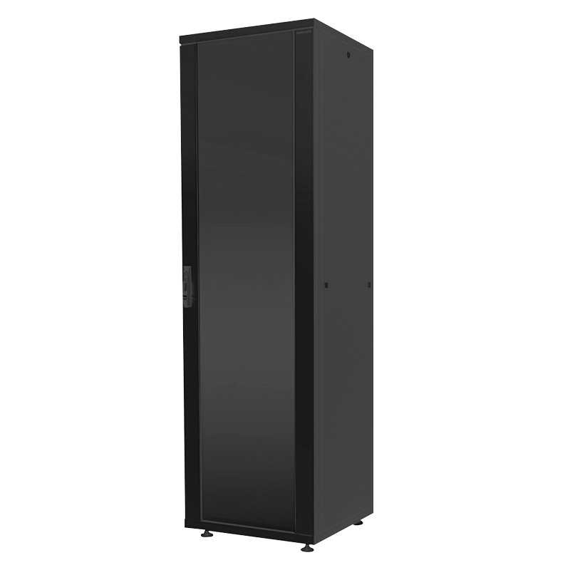 19"-Netzwerk-Eco-Standschrank 22 HE, 600 x 800 mm, schwarz