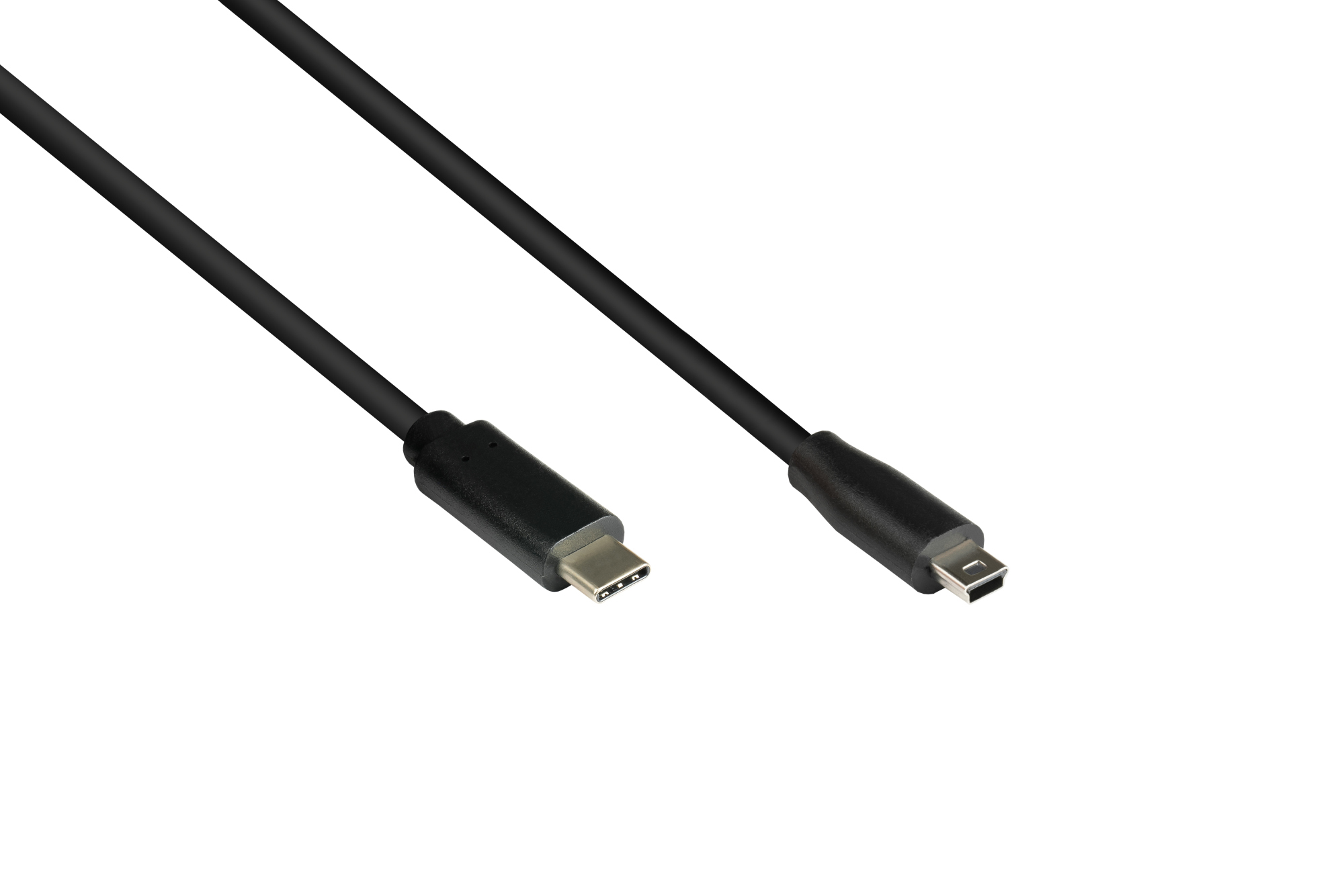 Anschlusskabel USB 2.0, USB-C™ Stecker an Stecker Mini B 5-pin, schwarz, 1,8m, Good Connections®