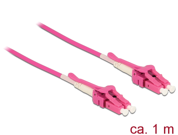 Kabel Lichtwellenleiter LC an LC Multimode OM4, Uniboot, 1m, Delock® [85132]