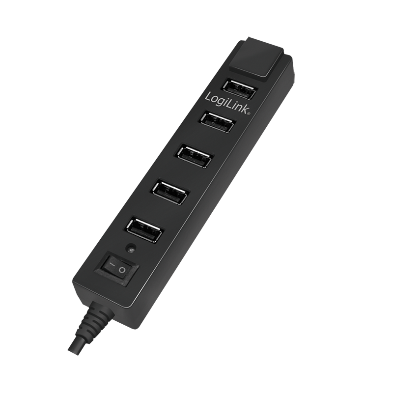 USB 2.0 Hub, 7-Port mit EIN/AUS Schalter
