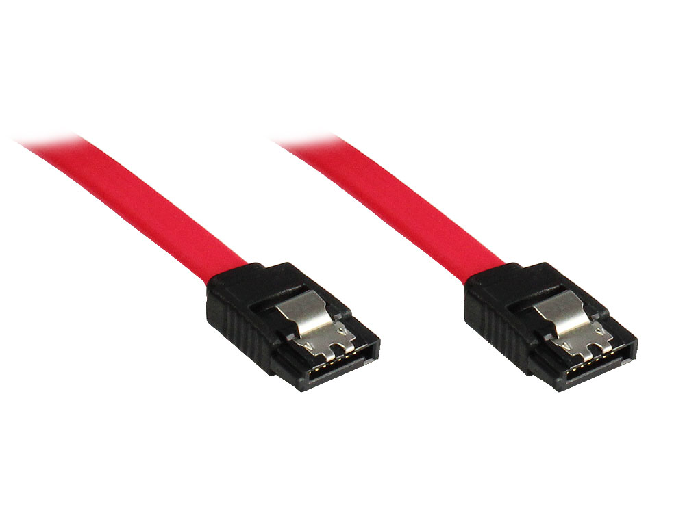 SATA 3 Gb/s Anschlusskabel, mit Arretierung, 0,5m, Good Connections®