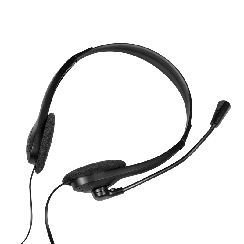Stereo-Headset, 1x 3,5-mm-Klinkenstecker, Bügelmikrofon, Eco-Box
