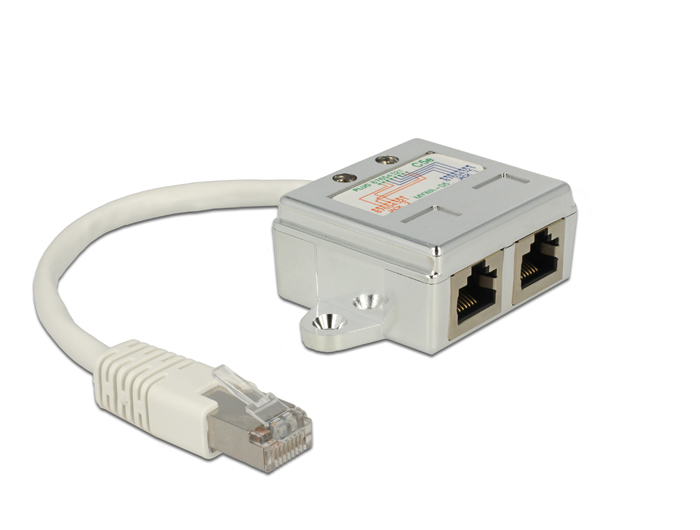 RJ45 Port Doppler 1 x RJ45 Stecker an 2 x RJ45 Buchsen (2 x
