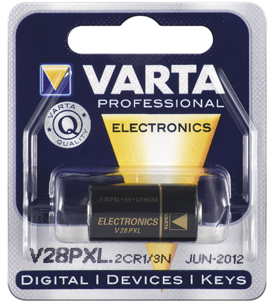 Varta® Batterie Lithium - (V 28 PXL) 2 CR 1/3 N, PX 28 , 6231, 2 CR 11108; 1er Pack in Blister