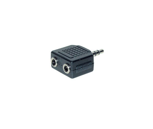 Audio Y-Adapter 3,5mm Klinke Stecker / 2 x 3,5mm Klinke Buchse, Good Connections®