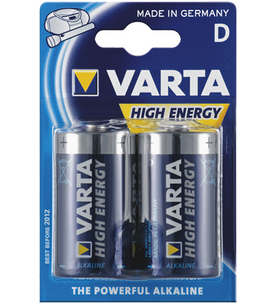 Varta® Batterie powerful Alkaline (Alkali Mono) LR 20 VHE  (D) 1,5V, 2er Pack in Blister