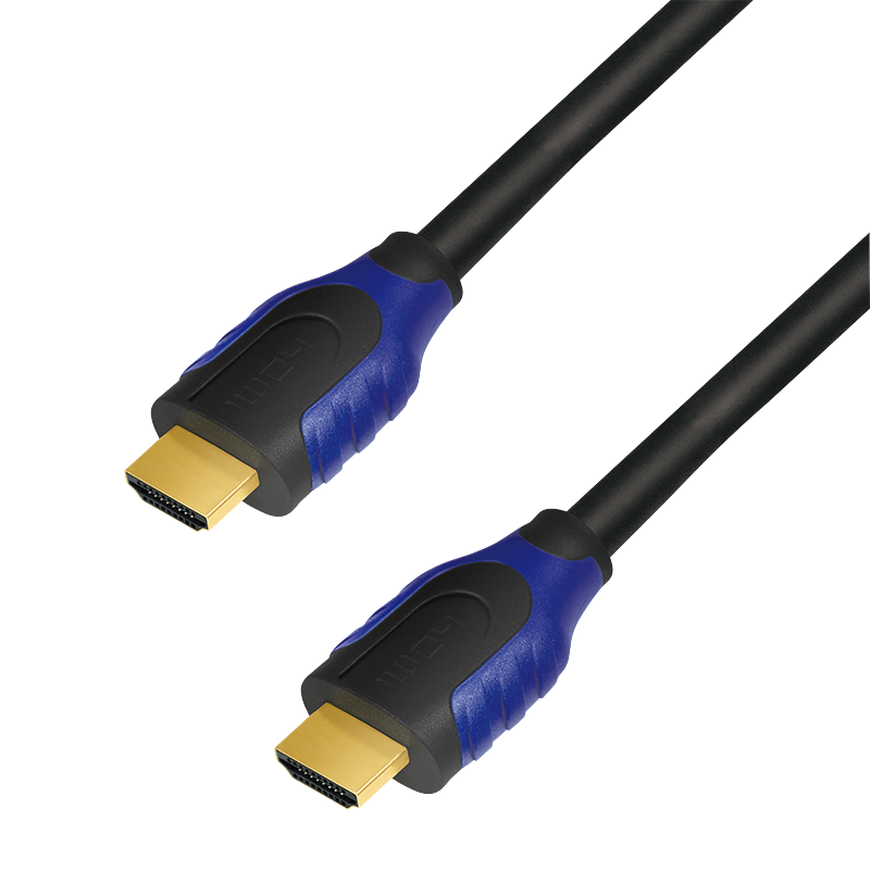 HDMI-Kabel, A/M zu A/M, 4K/60 Hz, schwarz/blau, 10 m