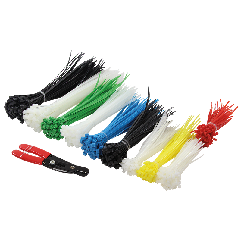 Kabelbinder-Set, PA66, 600 Stk., gemischtfarbig, mehrere Längen