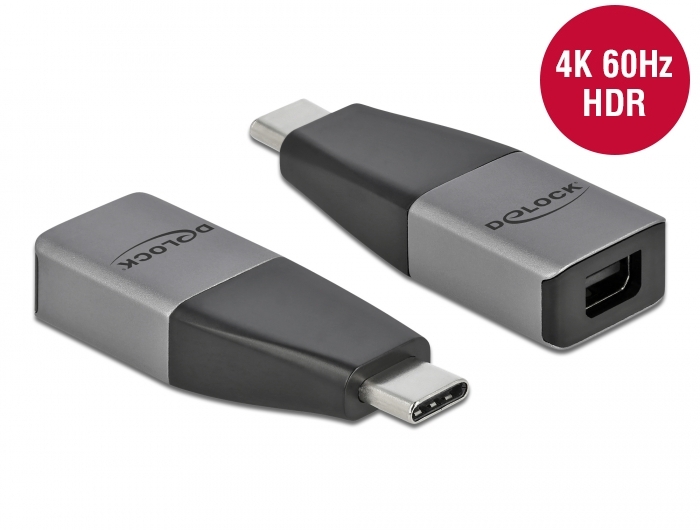 USB Type-C™ Adapter zu mini DisplayPort (DP Alt Mode) 4K 60 Hz – kompaktes Design, Delock® [64121]