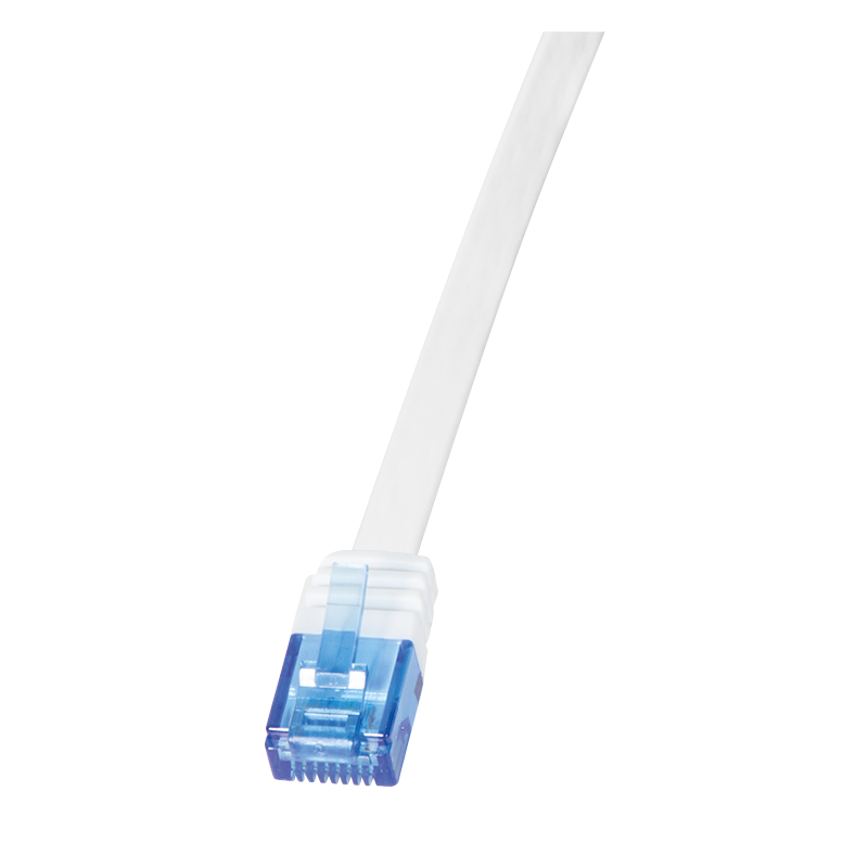 Patchkabel SlimLine, flach, Cat.5e, U/UTP, weiß, 2 m