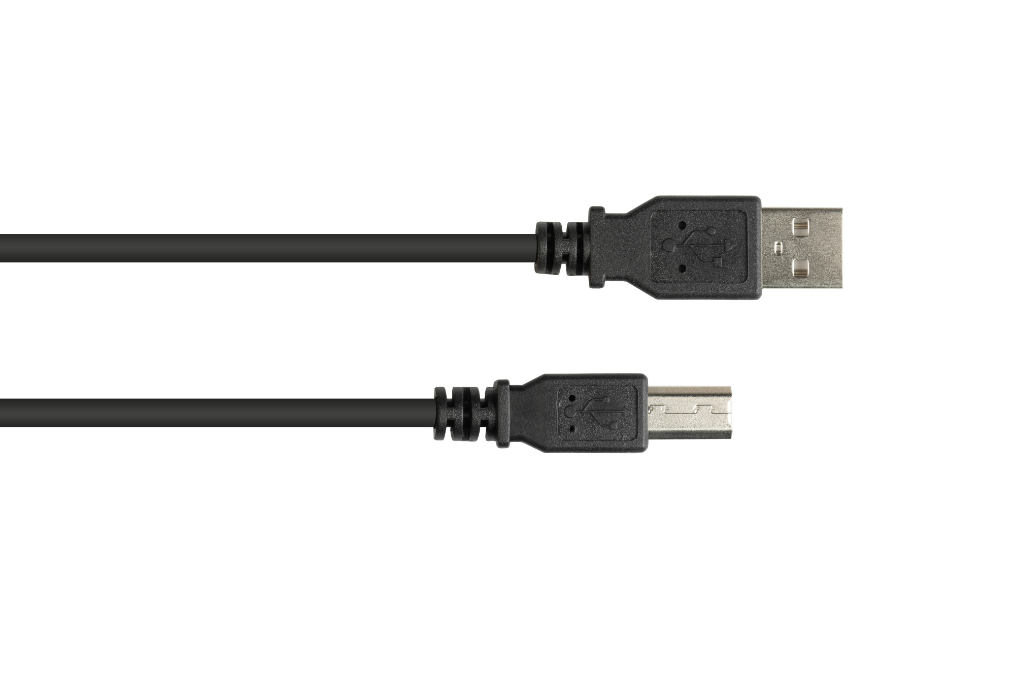 Anschlusskabel USB 2.0 Stecker A an Stecker B, schwarz, 0,5m, Good Connections®