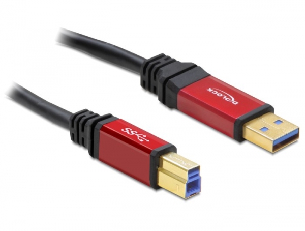 Kabel USB 3.0 A-Stecker an B-Stecker, 3m, Premium, Delock® [82758]