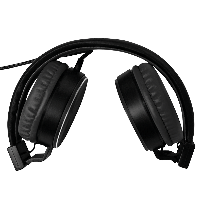 Stereo-Kopfhörer, 1x 3,5-mm-Klinkenstecker, faltbar, schwarz