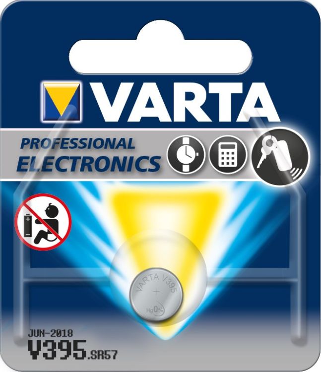 Varta® Knopfzelle (V395) Silberoxid-Zink, SR57, 1,55V, 42mAh