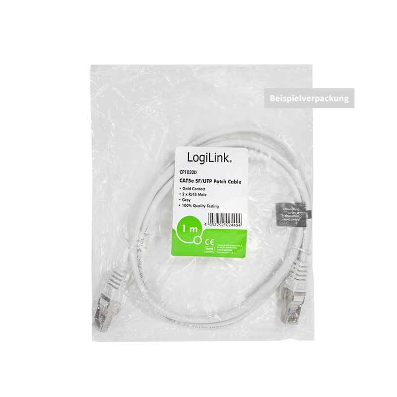 Patchkabel EconLine, Cat.5e, F/UTP, grau, 20 m