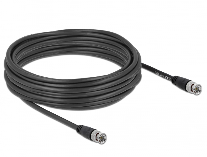 Kabel BNC Stecker an BNC Stecker, schwarz, 10 m, Delock® [80085]