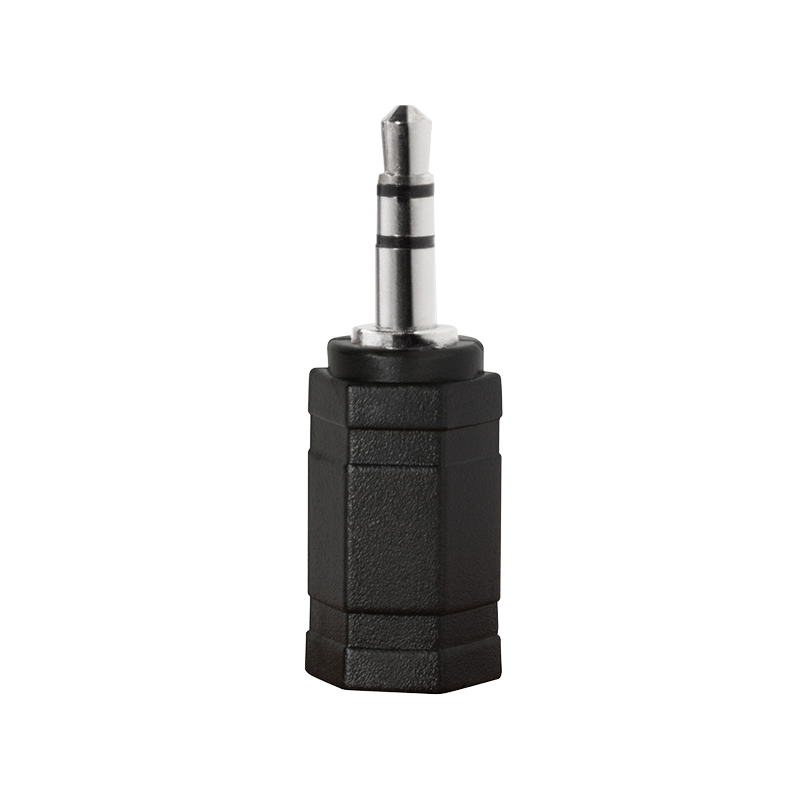 Audio-Adapter, 3,5 mm 3-Pin/M zu 2,5 mm 3-Pin/F, schwarz Audio-Adapter, 3,5 mm 3-Pin/M zu 2,5 mm 3-Pin/F, schwarz