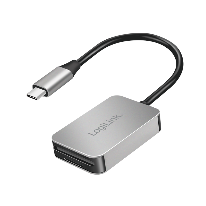 Dual-Kartenleser, USB-C 3.2 Gen1, SD- & microSD-Karten, Aluminium