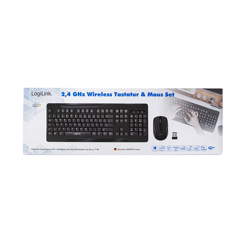 2,4 GHz Funk Tastatur & Maus Set