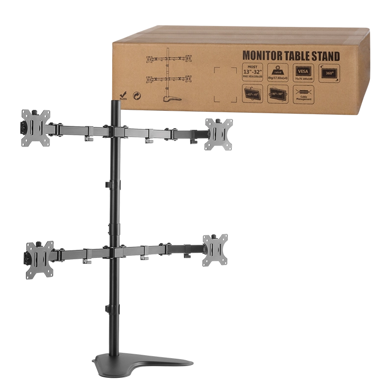 Monitorständer 4-fach, 13–32", Stahl, Armlänge: je 460 mm
