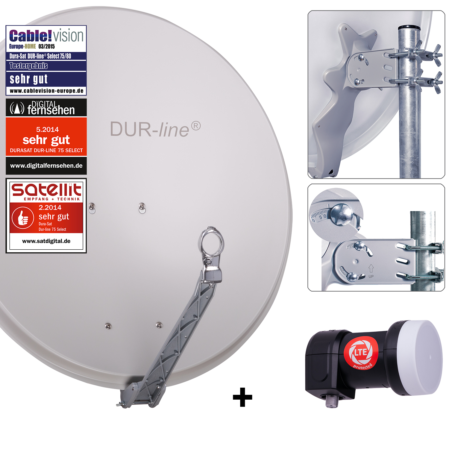 DUR-line Select 75 G + +Ultra Single LNB - 1 Teilnehmer Set