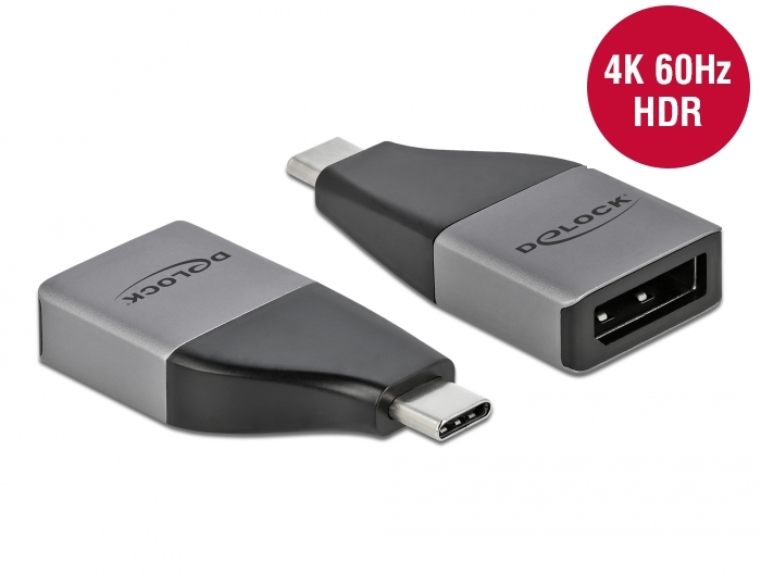 USB Type-C™ Adapter zu DisplayPort (DP Alt Mode) 4K 60 Hz – kompaktes Design, Delock® [64120]