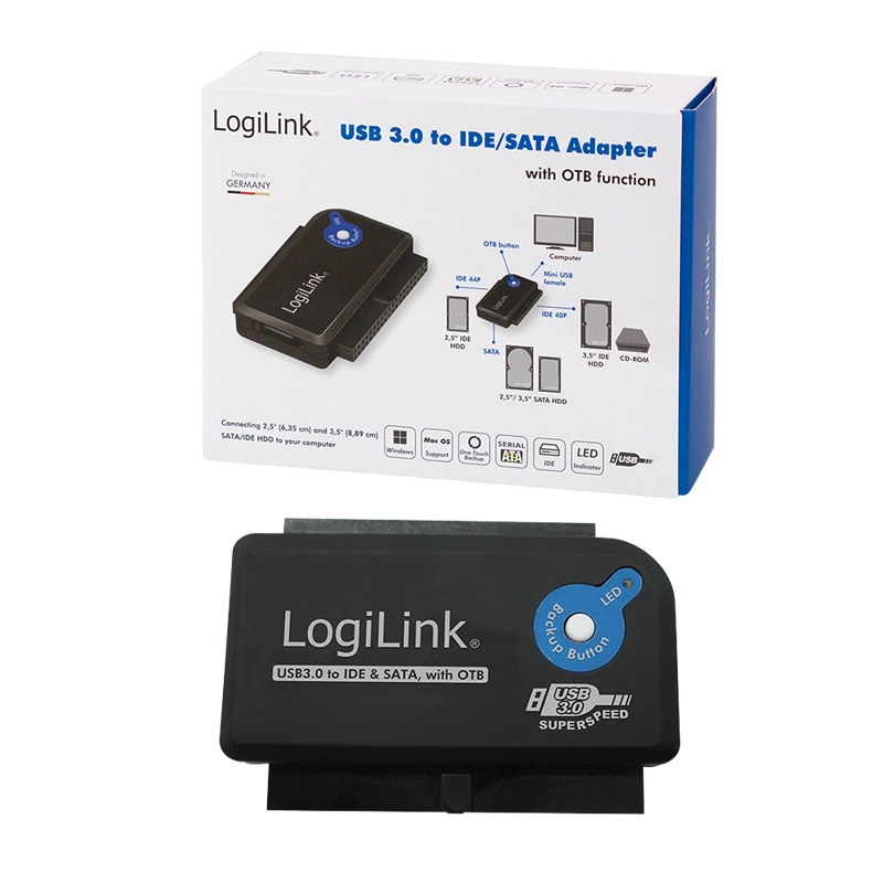 USB 3.0 zu IDE & SATA Adapter mit OTB