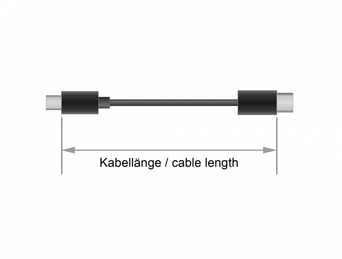 USB 3.1 Gen.2 (10 Gbps) Kabel, USB-C™ Stecker an USB-C™ Stecker, 3A E-Marker, schwarz, 0,5m , Delock