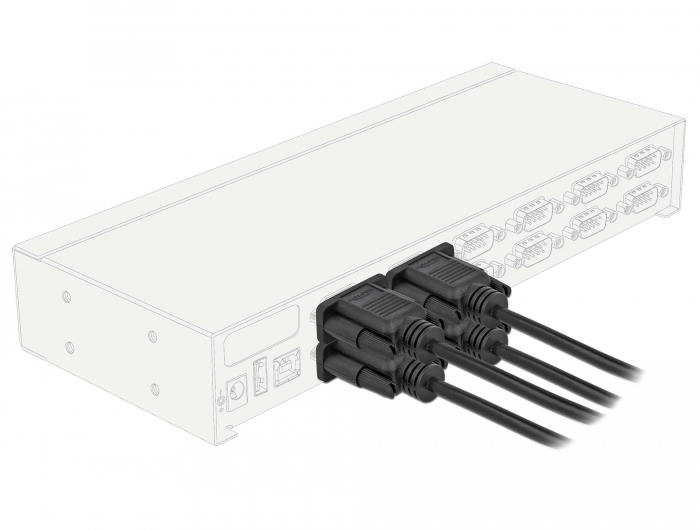 Seriell Kabel RS-232 D-Sub 9 Buchse zu Buchse Nullmodem mit schmalem Steckergehäuse - Full Handshaki
