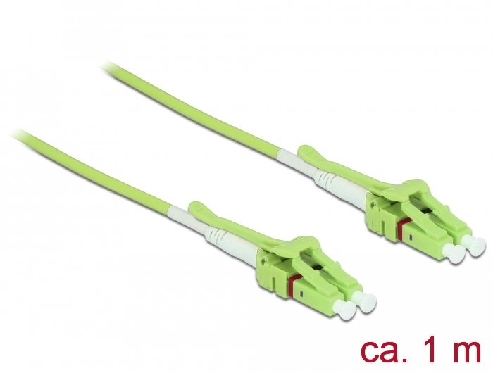 Kabel Lichtwellenleiter LWL Duplex OM5, Multimode, LC/LC, Uniboot, 1m, Delock® [85688]