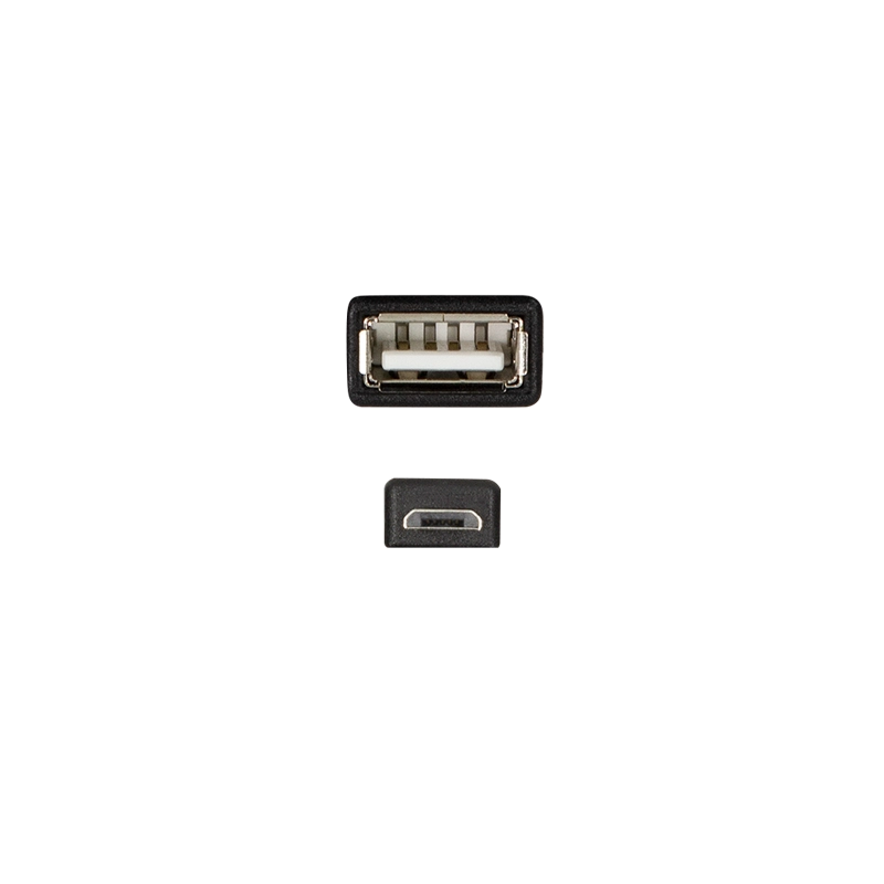 USB 2.0-Adapter, Micro-USB/M zu USB-A/F, OTG, schwarz, 0,2 m