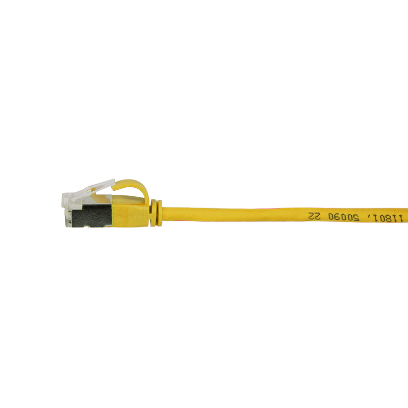 Patchkabel SlimLine, Ultraflex, Cat.6A, U/FTP, gelb, 1 m