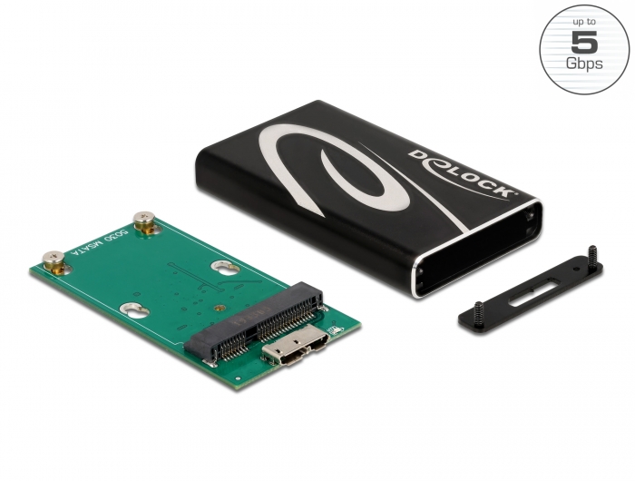 Externes Gehäuse SuperSpeed USB für mSATA SSD, Delock® [4200