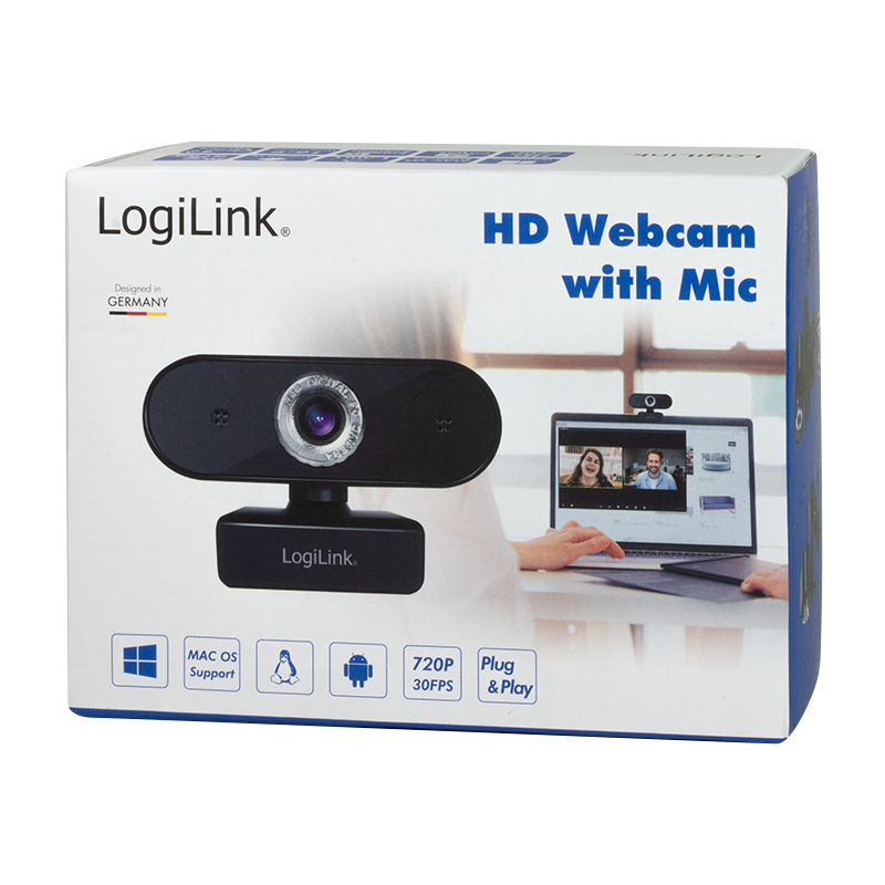 HD-USB-Webcam mit Mikrofon