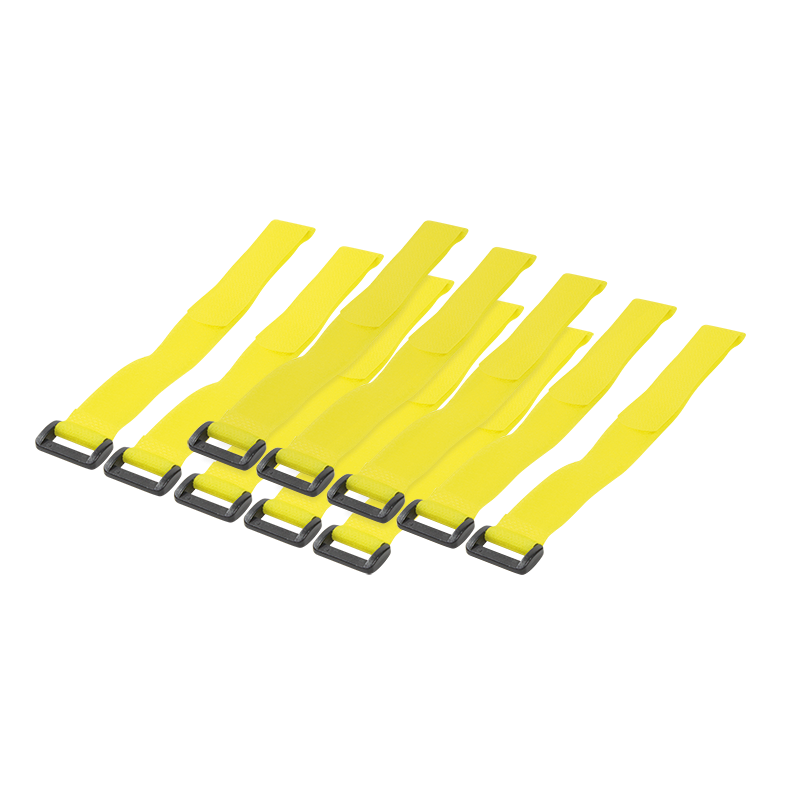 Kabelbinder (Klett), PA66, 10 Stk., gelb, B: 20 mm, L: 300 mm
