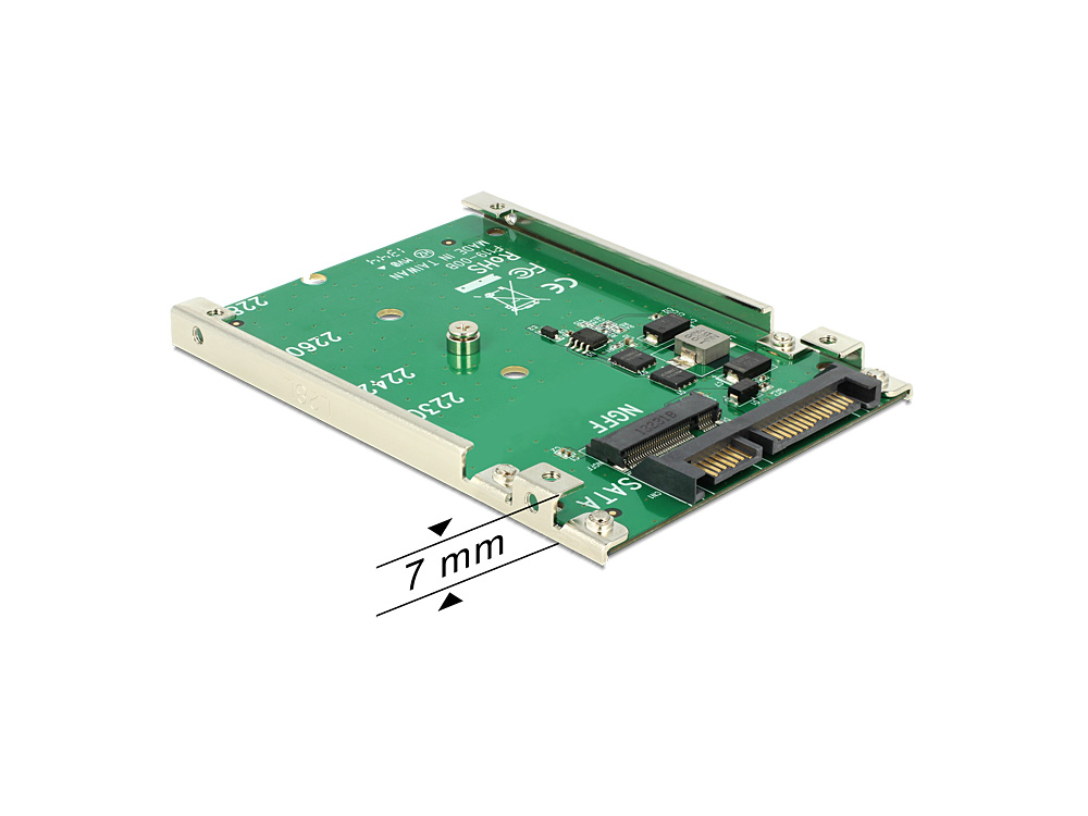 Konverter 2,5", SATA 22 Pin an M.2 NGFF, Delock® [62544]