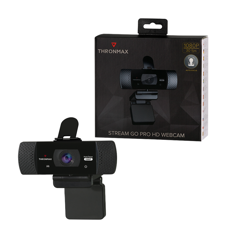 Stream Go X1 Pro Webcam, 1080p, mit Autofokus und Dual-Mikrofon