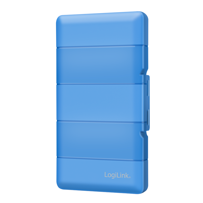 Schutz-Box für 4x  M.2 NGFF/NVMe SSDs, stoßfest, blau