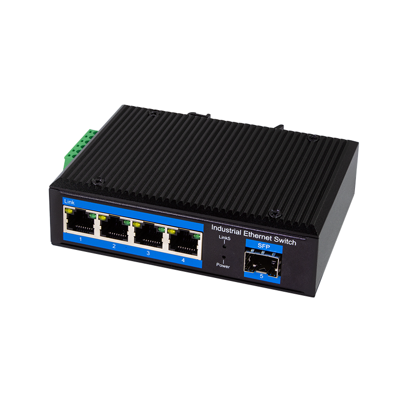 Industrie Gigabit Ethernet Switch, 4-Port 1000 Mbit/s + 1 Port SFP