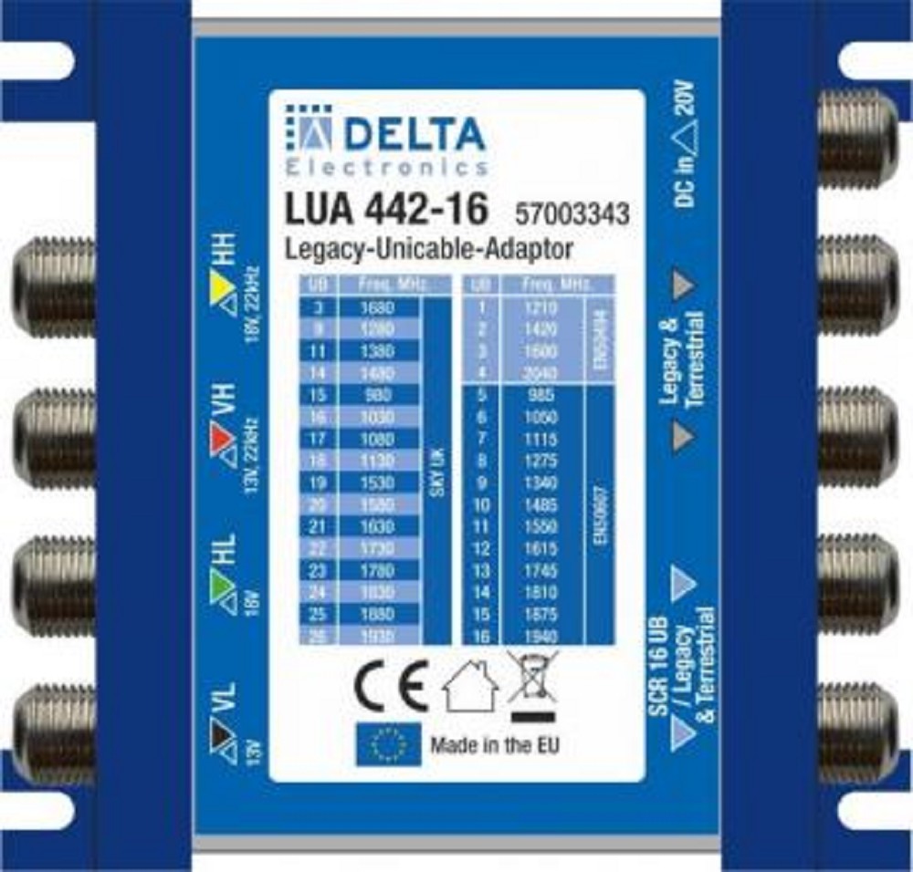 unicable Multischalter 1x Satellit - 4 In (SAT & Ter.) - 2 dSCR + 2 Legacy Out unicable Multischalter 1x Satellit - 4 In (SAT & Ter.) - 2 dSCR + 2 Legacy Out