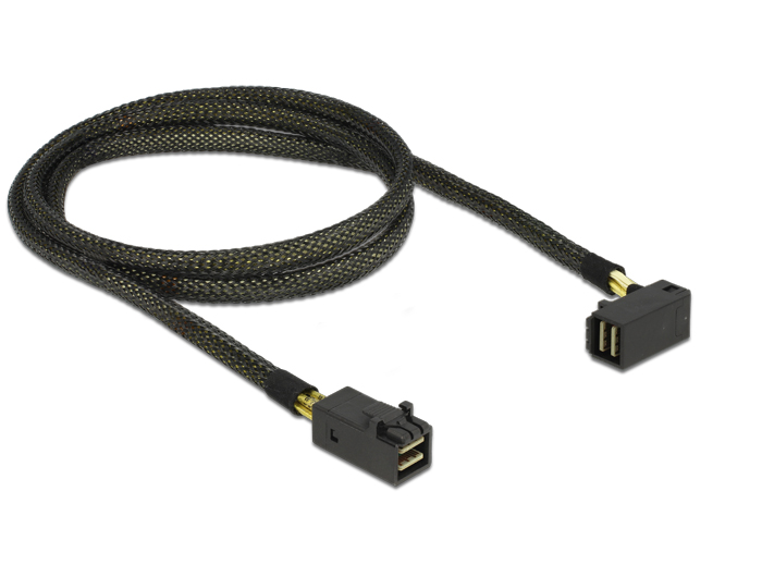 Kabel Mini SAS HD SFF-8643 an Mini SAS HD SFF-8643 gewinkelt 1m, Delock® [83643]