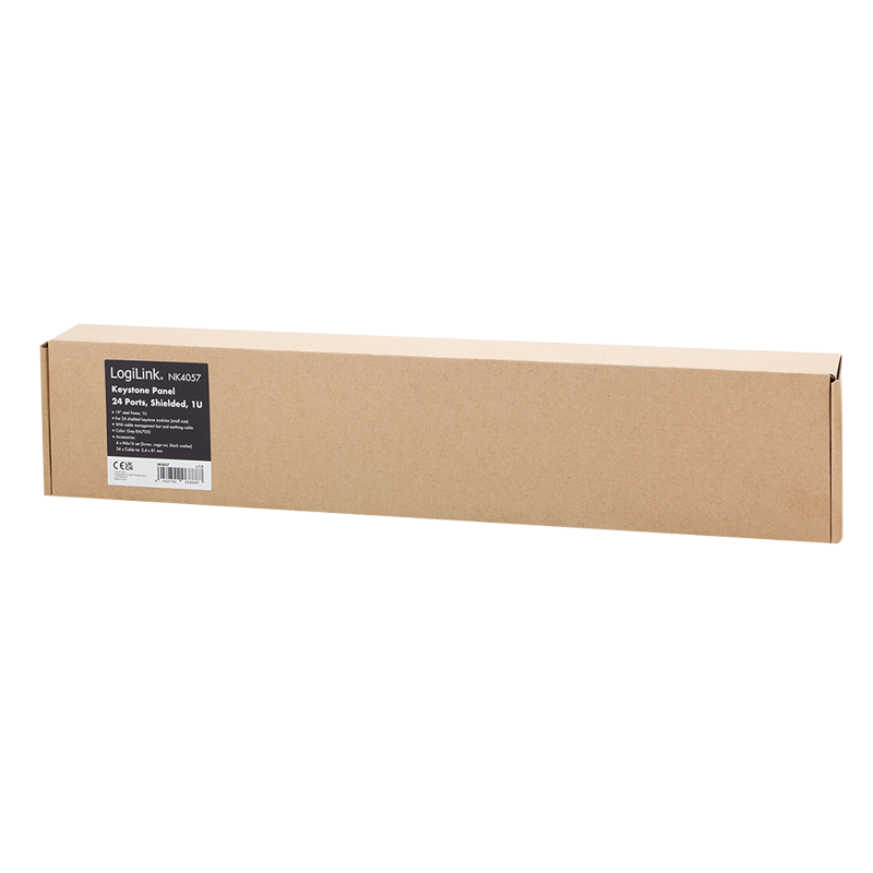 19" Patchpanel für 24 Keystone-Module mit Kabelabfang