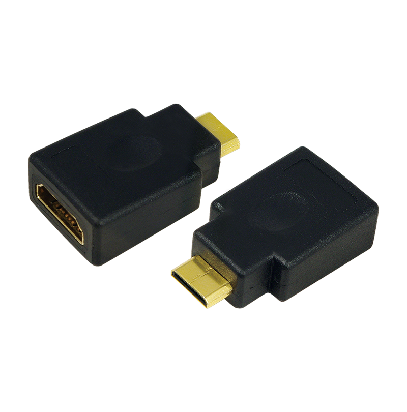 HDMI-Adapter, Mini-C/M zu A/F, 4K/30 Hz, schwarz