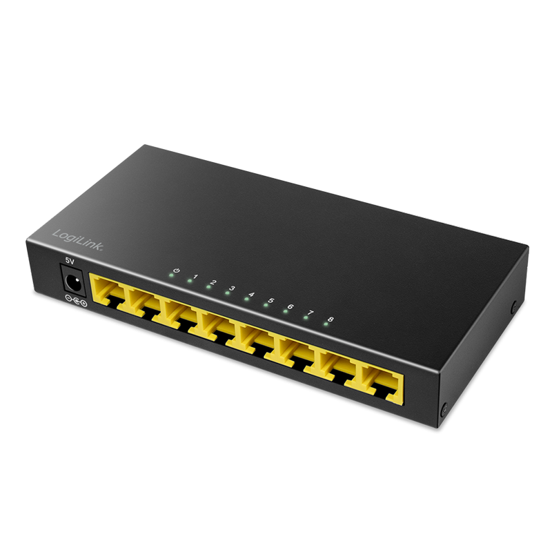 8-Port Gigabit Desktop Netzwerk Switch, Metallgehäuse