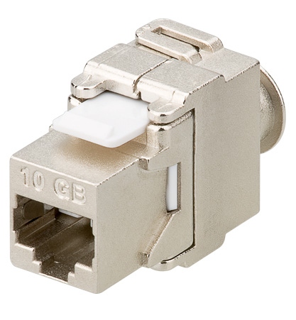 KeyStone Jack Cat. 6a RJ45, toolless, STP, 500 MHz, SNAP-IN, Shielded, Good Connections®