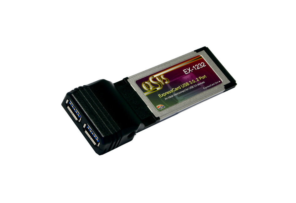 USB 3.0 ExpressCard Karte mit 2 Ports, Exsys® [EX-1232]