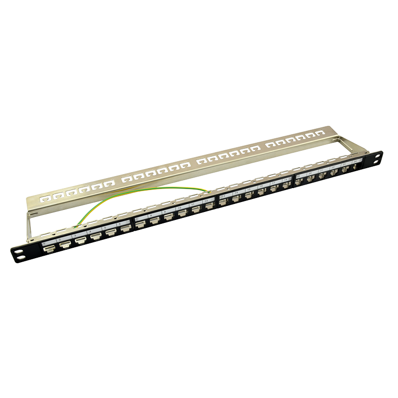 19" Patchpanel für 24 Keystone Module, 0,5 HE, unbestückt, schwarz 19" Patchpanel für 24 Keystone Module, 0,5 HE, unbestückt, schwarz